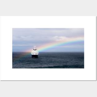 Rainbow and Boat Posters and Art